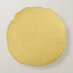 Frühlingshaube in gelber Farbe. Rundes Kissen
