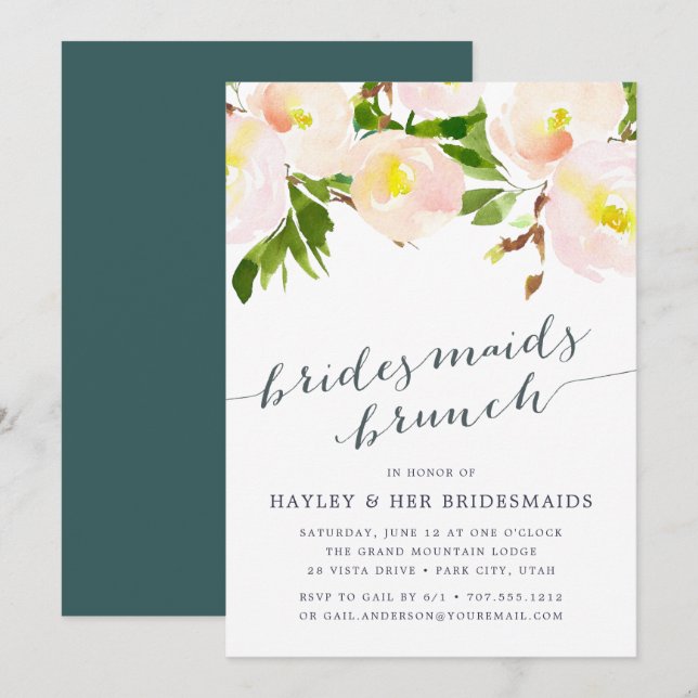 Frühlingshäute | Bridesmaids Einladung (Vorne/Hinten)