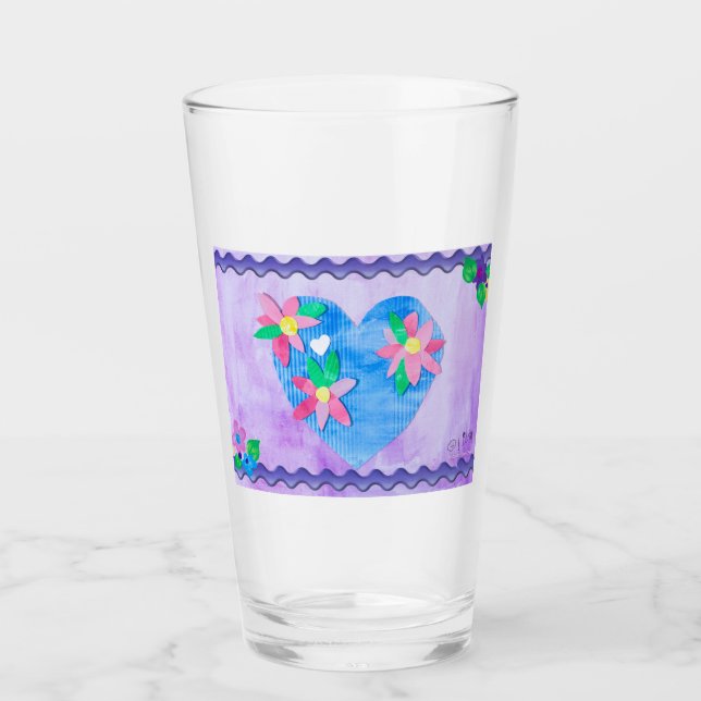 Frühlingsherz - Kinder Kunst für CHOC Glas (Vorderseite)