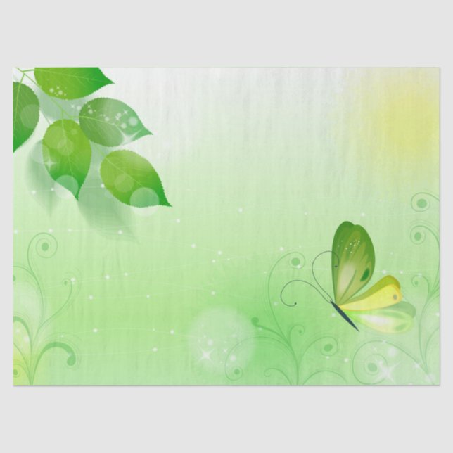 Frühlingshintergrund mit Schmetterling Seidenpapier (Vorderseite)