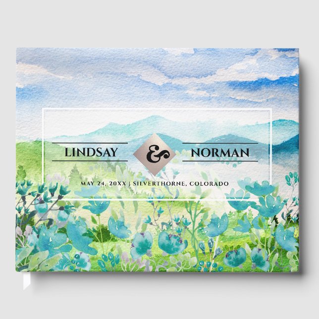 Frühlingshirge | Hochzeiten von Wildblumen Gästebuch (Vorderseite)