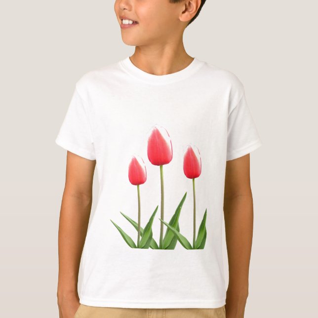 Frühlingshirsche Blume T-Shirt (Vorderseite)