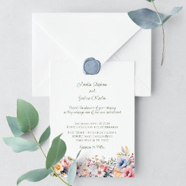 Frühlingshochzeit der farbenfrohen Wildblume Einladung