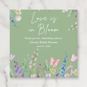 Frühlingshochzeit Floral Love is in Bloom Brautpar Geschenkanhänger