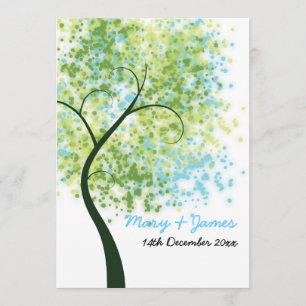 Frühlingshochzeit Wirbelnder Baum "Save The Date" Einladung