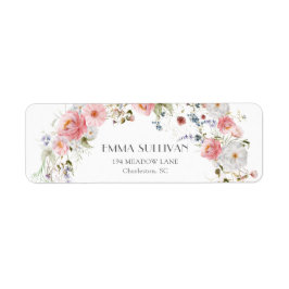 Frühlingshof Arc Wildblumen Rosa Weiße Hochzeit