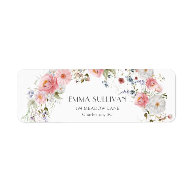 Frühlingshof Arc Wildblumen Rosa Weiße Hochzeit (Vorne)