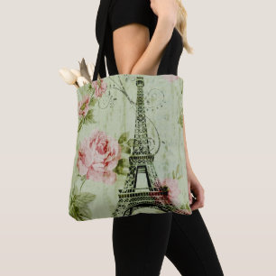 Frühlingsholz Rosa Blumenzauber, Periseiffelturm Tasche