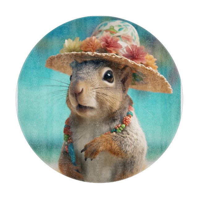 Frühlingshörnchen Schneidebrett (Vorderseite)