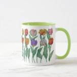 Frühlingshuppen Tasse<br><div class="desc">Wasserfarbe der Frühlingtulips,  in Hawaii bemalt.</div>
