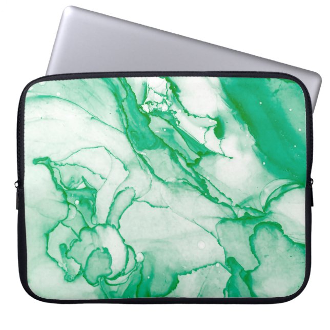Frühlingsink-Banner. Chinesische Tintenzeichnung.  Laptopschutzhülle (Vorderseite)