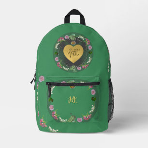 Frühlingsjubiläum Früchte floralbedruckt zurück Bedruckter Rucksack