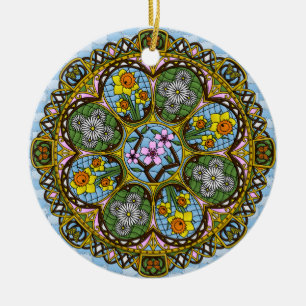FrühlingsJugendstildekoration Keramik Ornament