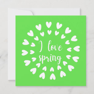 Frühlingskarte, kleine Herz-Liebe