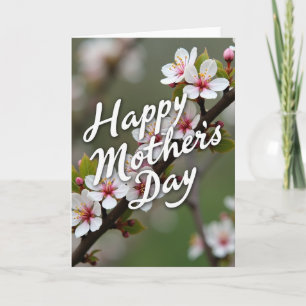 Frühlingskarte mit blühenden Blumen Karte