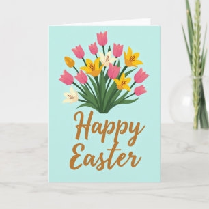 Frühlingskarte mit floraler Blütenpracht Karte