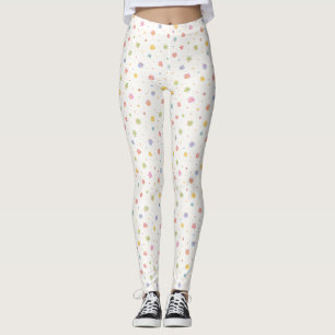 Frühlingskonfetti-Blumen-Wasserfarbstreuung Leggings