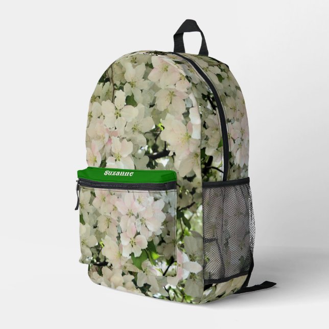 Frühlingskrabappel-Blume blüht Personalisiert Bedruckter Rucksack (Rückseitige Ecke Rechts)