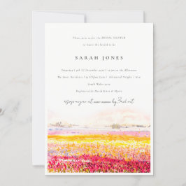 Frühlingslandschaft Blumenlandschaft Brautparty Einladung