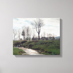Frühlingslandschaft mit Bach Frantisek Kavan Leinwanddruck