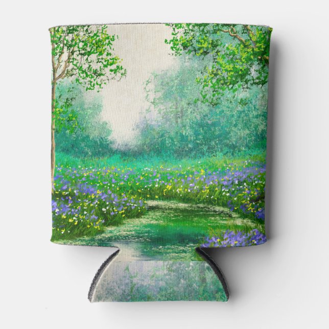 Frühlingslandschaft Ölmalerei, Wald. Dosenkühler (Vorderseite)