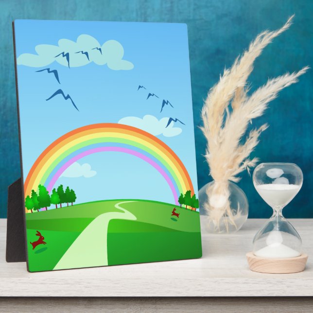 Frühlingslandschaft, Tafel Fotoplatte (Seite)