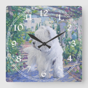 Frühlingslaube Quadratische Wanduhr