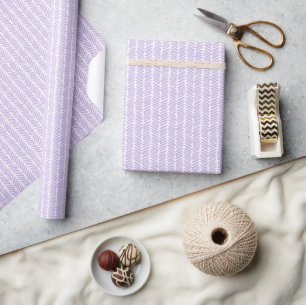 Frühlingslicht Lila Lila Weiß Zickzack Streifen Geschenkpapier