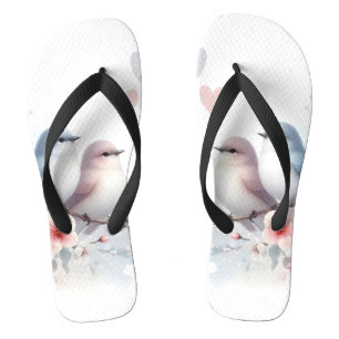Frühlingsliebesvögel Kirschblüten Floral Flip Flops