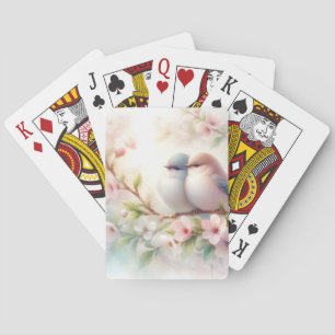 Frühlingsliebesvögel Kirschblüten Floral Spielkarten