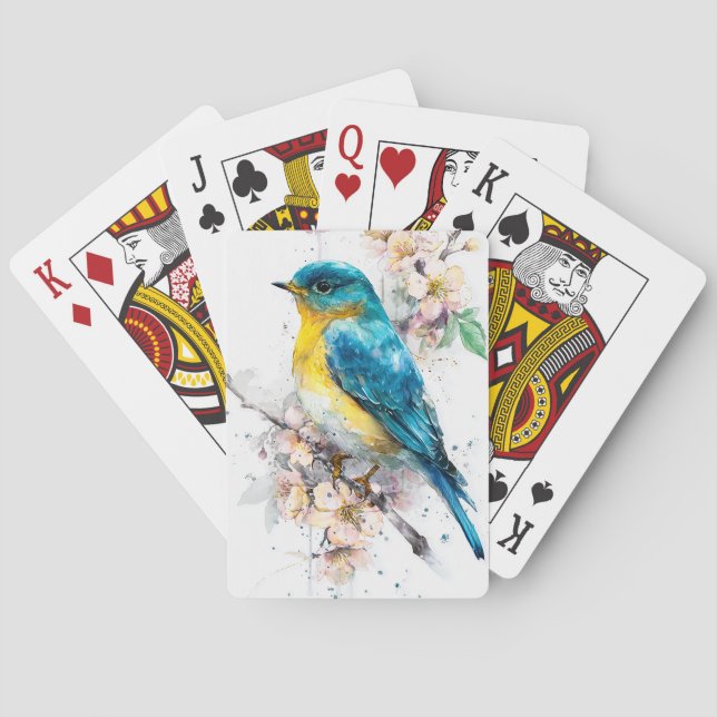 Frühlingsliedervogel Spielkarten (Rückseite)