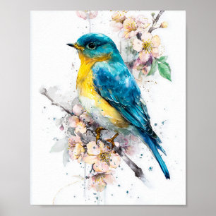 Frühlingsliedvogel Poster