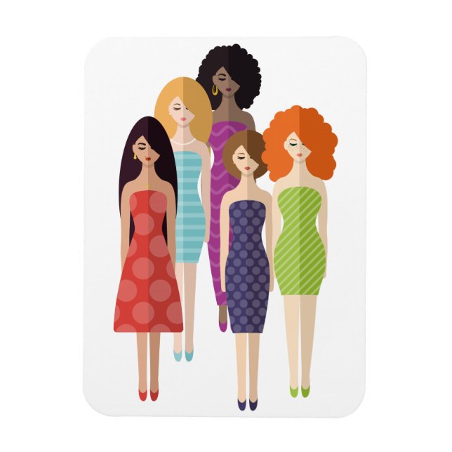 Frühlingsmädchen Magnet (Vertikal)