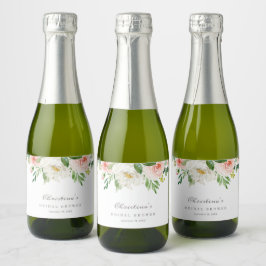 Frühlingsmomance Mini Sparkling Weinflaschen Label