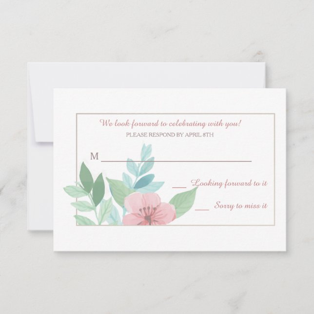 Frühlingsmomente Romance Cards Einladung (Vorderseite)