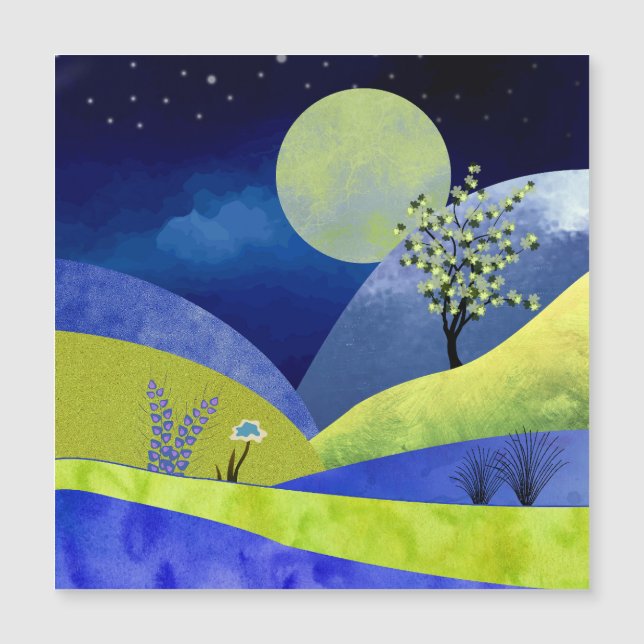 Frühlingsmond Magnetkarte (Vorderseite)