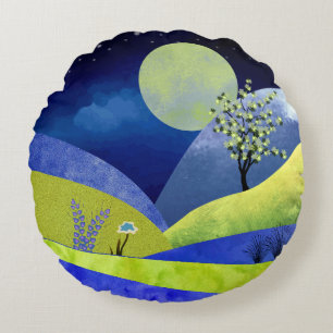 Frühlingsmond Rundes Kissen