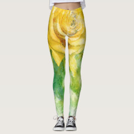 Frühlingsmorgens Gelbrosa im pastellfarbenen Wasse Leggings