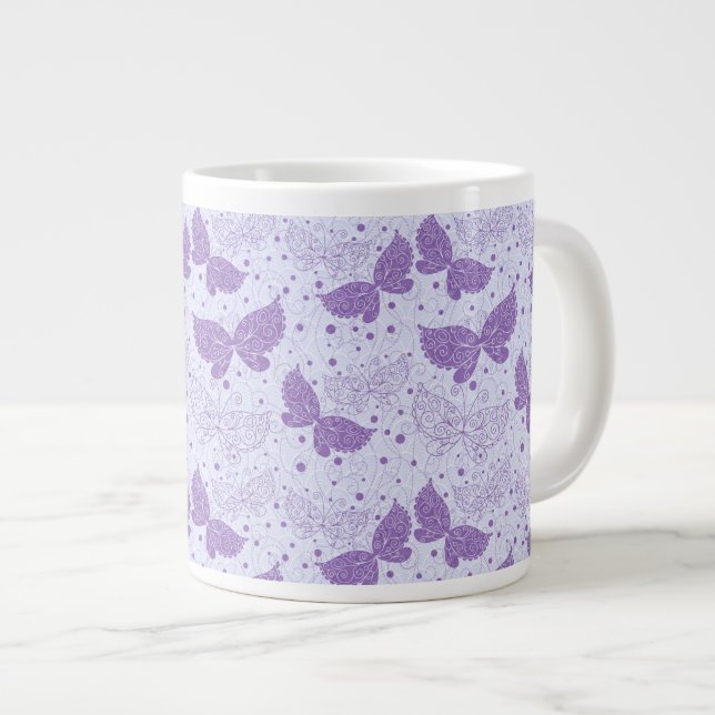 Frühlingsmuster Jumbo-Tasse (Vorderseite Rechts)
