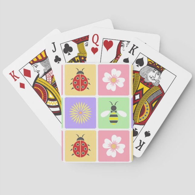 Frühlingsmuster Klassische Spielkarten (Rückseite)