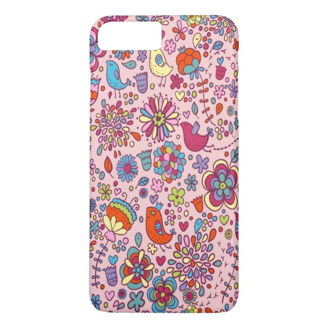 Frühlingsmuster mit bunten Blumen Case-Mate iPhone Hülle (Rückseite)