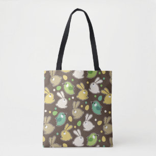Frühlingsmuster mit Ostereiern, Vögel Tasche