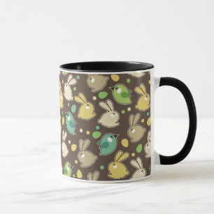 Frühlingsmuster mit Ostereiern, Vögel Tasse