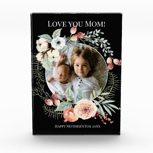 Frühlingsmütter Tag Foto Akrylic Block (Vorderseite)