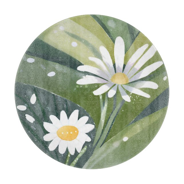 Frühlingsnachrichten | Weißer Blumengarten Schneidebrett (Vorderseite)