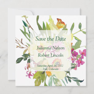 Frühlingsnarzissenstrauß Hochzeit  Save The Date