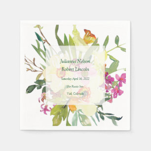 Frühlingsnarzissenstrauß Hochzeit Serviette