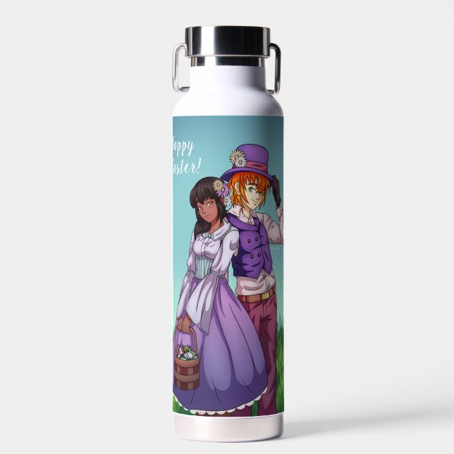 Frühlingsosterpaar Trinkflasche (Vorne)