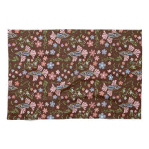 Frühlingspark mit schokoladenbraunem Hintergrund