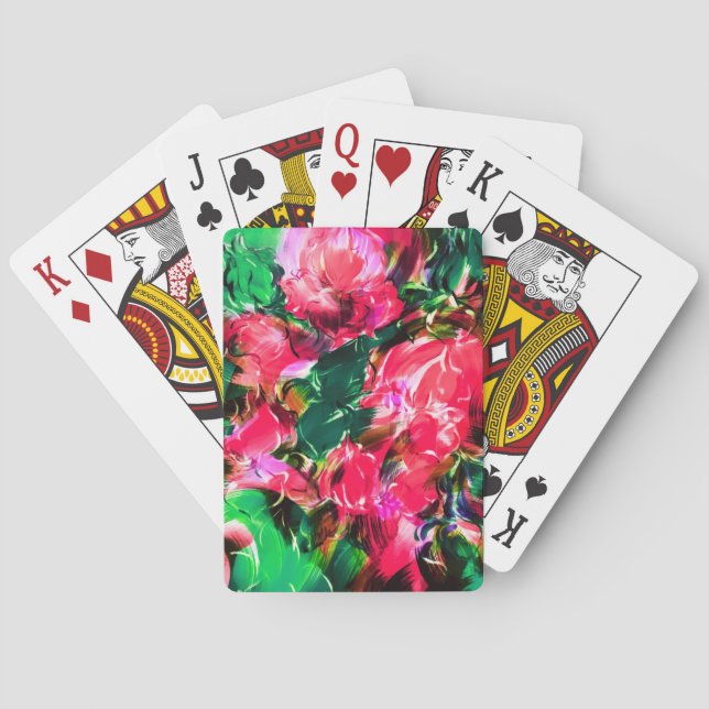 Frühlingspark Rosa Blume Blühen Spielkarten (Rückseite)